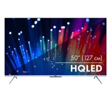 50" Телевизор HAIER Smart TV S3, QLED, 4K Ultra HD, серебристый, СМАРТ ТВ, Android[DH1VLQD02RU]