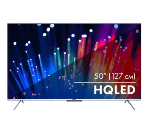 50" Телевизор HAIER Smart TV S3, QLED, 4K Ultra HD, серебристый, СМАРТ ТВ, Android[DH1VLQD02RU]