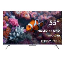 55" Телевизор HAIER Smart TV S3, QLED, 4K Ultra HD, серебристый, СМАРТ ТВ, Android[DH1VMDD02RU]