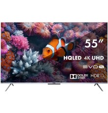 55" Телевизор HAIER Smart TV S3, QLED, 4K Ultra HD, серебристый, СМАРТ ТВ, Android[DH1VMDD02RU]