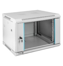 Exegate EX298599RUS Шкаф телекоммуникационный 19" настенный 6U ExeGate EC-WM-6U.450.G.GREY (19”, 6U, 600x450x370mm (ШхГхВ), передняя дверь закаленное стекло, съемные боковые панели, пыле- и влагозащит