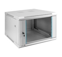 Exegate EX298600RUS Шкаф телекоммуникационный 19" настенный 6U ExeGate EC-WM-6U.600.G.GREY (19”, 6U, 600x600x370mm (ШхГхВ), передняя дверь закаленное стекло, съемные боковые панели, пыле- и влагозащит