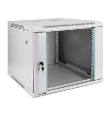 Exegate EX298602RUS Шкаф телекоммуникационный 19" настенный 9U ExeGate EC-WM-9U.600.G.GREY (19”, 9U, 600x600x500mm (ШхГхВ), передняя дверь закаленное стекло, съемные боковые панели, пыле- и влагозащит