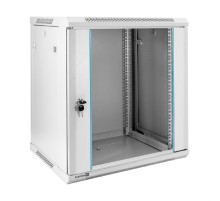 Exegate EX298603RUS Шкаф телекоммуникационный 19" настенный 12U ExeGate EC-WM-12U.450.G.GREY (19”, 12U, 600x450x635mm (ШхГхВ), передняя дверь закаленное стекло, съемные боковые панели, пыле- и влагоза