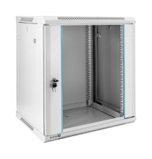 Exegate EX298603RUS Шкаф телекоммуникационный 19" настенный 12U ExeGate EC-WM-12U.450.G.GREY (19”, 12U, 600x450x635mm (ШхГхВ), передняя дверь закаленное стекло, съемные боковые панели, пыле- и влагоза