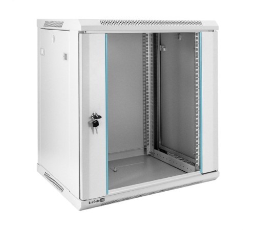 Exegate EX298603RUS Шкаф телекоммуникационный 19" настенный 12U ExeGate EC-WM-12U.450.G.GREY (19”, 12U, 600x450x635mm (ШхГхВ), передняя дверь закаленное стекло, съемные боковые панели, пыле- и влагоза