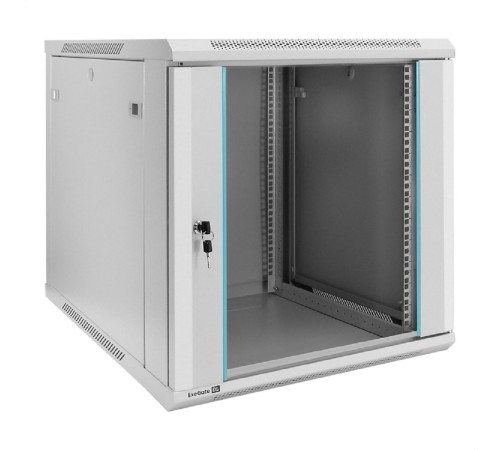 Exegate EX298604RUS Шкаф телекоммуникационный 19" настенный 12U ExeGate EC-WM-12U.600.G.GREY (19”, 12U, 600x600x635mm (ШхГхВ), передняя дверь закаленное стекло, съемные боковые панели, пыле- и влагоза