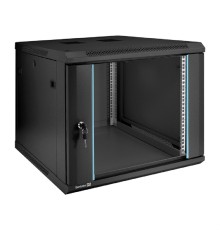 Exegate EX298608RUS Шкаф телекоммуникационный 19" настенный 9U ExeGate EC-WM-9U.600.G.BLACK (19”, 9U, 600x600x500mm (ШхГхВ), передняя дверь закаленное стекло, съемные боковые панели, пыле- и влагозащи