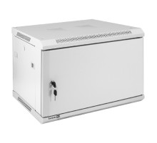 Exegate EX298611RUS Шкаф телекоммуникационный 19" настенный 6U ExeGate EC-WM-6U.450.M.GREY (19”, 6U, 600x450x370mm (ШхГхВ), передняя дверь металл, съемные боковые панели, пыле- и влагозащита IP23, све