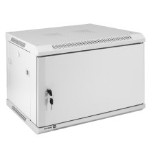 Exegate EX298611RUS Шкаф телекоммуникационный 19" настенный 6U ExeGate EC-WM-6U.450.M.GREY (19”, 6U, 600x450x370mm (ШхГхВ), передняя дверь металл, съемные боковые панели, пыле- и влагозащита IP23, све