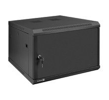 Exegate EX298618RUS Шкаф телекоммуникационный 19" настенный 6U ExeGate EC-WM-6U.600.M.BLACK (19”, 6U, 600x600x370mm (ШхГхВ), передняя дверь металл, съемные боковые панели, пыле- и влагозащита IP23, че