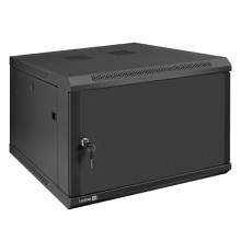 Exegate EX298618RUS Шкаф телекоммуникационный 19" настенный 6U ExeGate EC-WM-6U.600.M.BLACK (19”, 6U, 600x600x370mm (ШхГхВ), передняя дверь металл, съемные боковые панели, пыле- и влагозащита IP23, че