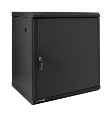 Exegate EX298621RUS Шкаф телекоммуникационный 19" настенный 12U ExeGate EC-WM-12U.450.M.BLACK (19”, 12U, 600x450x635mm (ШхГхВ), передняя дверь металл, съемные боковые панели, пыле- и влагозащита IP23,