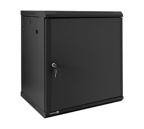 Exegate EX298621RUS Шкаф телекоммуникационный 19" настенный 12U ExeGate EC-WM-12U.450.M.BLACK (19”, 12U, 600x450x635mm (ШхГхВ), передняя дверь металл, съемные боковые панели, пыле- и влагозащита IP23,