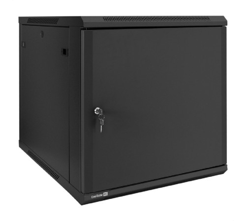 Exegate EX298622RUS Шкаф телекоммуникационный 19" настенный 12U ExeGate EC-WM-12U.600.M.BLACK (19”, 12U, 600x600x635mm (ШхГхВ), передняя дверь металл, съемные боковые панели, пыле- и влагозащита IP23,