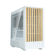 Корпус Zalman P10 NAMU, MATX, WHITE, WINDOW, FRONT COVER WALNUT, 2x3.5", 3x2.5", 1xUSB TYPE-C, 1xUSB3.0, FRONT 2x120mm, REAR 1x120mm ARGB