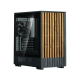 Корпус Zalman P10 NAMU, MATX, BLACK, WINDOW, FRONT COVER WALNUT, 2x3.5", 3x2.5", 1xUSB TYPE-C, 1xUSB3.0, FRONT 2x120mm, REAR 1x120mm ARGB