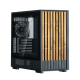 Корпус Zalman P10 NAMU, MATX, BLACK, WINDOW, FRONT COVER WALNUT, 2x3.5", 3x2.5", 1xUSB TYPE-C, 1xUSB3.0, FRONT 2x120mm, REAR 1x120mm ARGB