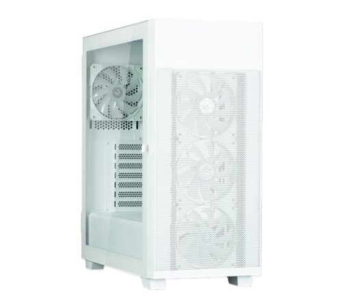 Корпус ZALMAN S5 NEO, ATX, WHITE, WINDOW, 2xCOMBO (3.5" or 2.5"), 4x2.5", 1xUSB2.0, 1xUSB3.1, FRONT 3x120mm FRGB, REAR 1x120mm FRGB