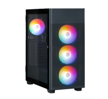 Корпус ZALMAN S5 NEO, ATX, BLACK, WINDOW, 2xCOMBO (3.5" or 2.5"), 4x2.5", 1xUSB2.0, 1xUSB3.1, FRONT 3x120mm FRGB, REAR 1x120mm FRGB