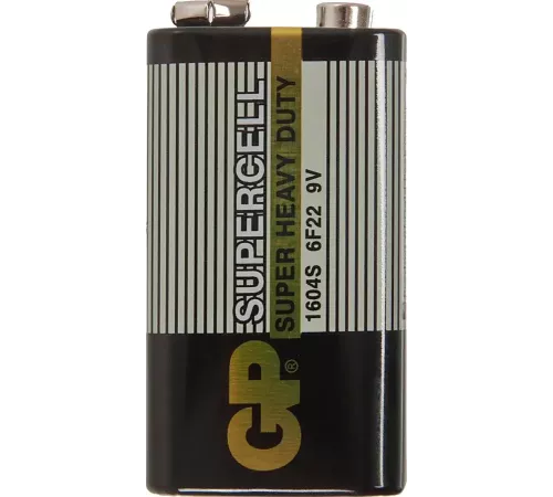 Солевая батарейка GP Supercell 1604S (Крона) - 1 шт. в пленке GP 4891199008283