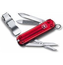 Нож перочинный Victorinox Nail Clip (0.6463.T) 65мм 8функций красный полупрозрачный