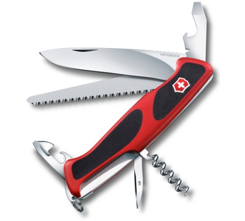 Нож перочинный Victorinox RangerGrip 55 (0.9563.C) 130мм 12функций красный/черный карт.коробка