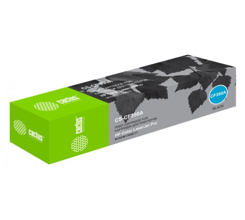 Картридж лазерный Cactus CS-CF350A CF350A черный (1300стр.) для HP M176/M177
