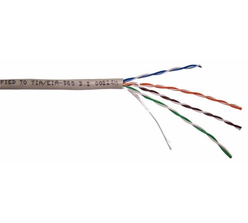Кабель информационный Lanmaster TWT-5EUTP-LSZH кат.5е U/UTP не экранированный 4X2X24AWG LSZH внутренний 305м белый
