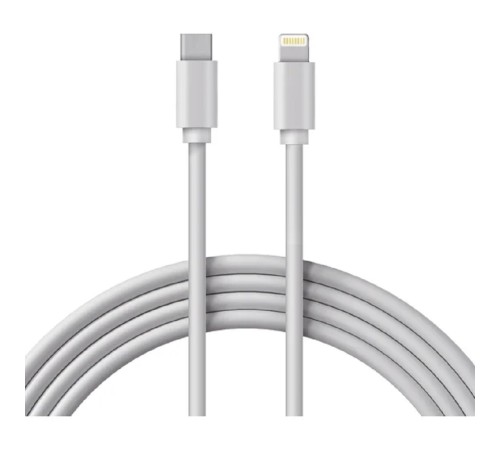 Кабель Lightning – Type-C 3A, 1м, ПВХ, белый REXANT