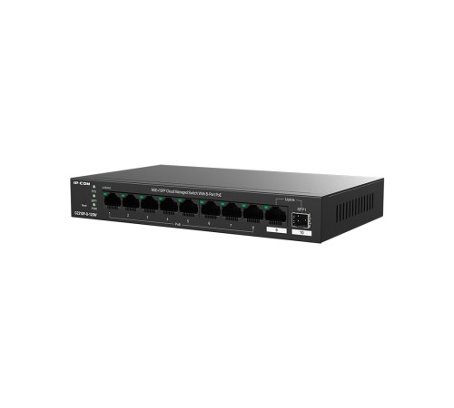 IP-COM G2210P-8-120W Коммутатор управляемый PoE, 10 портов, 9x1 Гбит/с, SFP 1x1 Гбит/с, PoE 8x 30Вт (до 110 Вт)