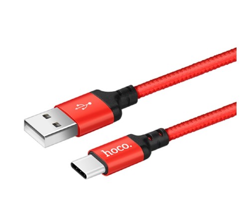 Кабель USB2.0 Hoco AM/Type-C, 3А, X14, 1м, красный, коробка Кабель USB2.0 Hoco AM/Type-C, 3А, X14, 1м, красный, коробка