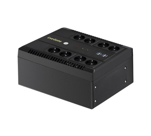 Exegate EX293853RUS ИБП ExeGate NEO NNB-600.LED.AVR.8SH.CH <600VA/360W, LED, AVR, 8*Schuko, 4*USB-порта для зарядки, Black> Exegate EX293853RUS ИБП ExeGate NEO NNB-600.LED.AVR.8SH.CH <600VA/360W, LED, AVR, 8*Schuko, 4*USB-порта для зарядки, Black>