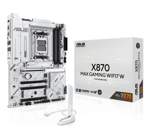 Материнская плата Asus X870 MAX GAMING WIFI7 W SocketAM5 AMD X870 4xDDR5 ATX AC`97 8ch(7.1) 2.5Gg RAID+HDMI