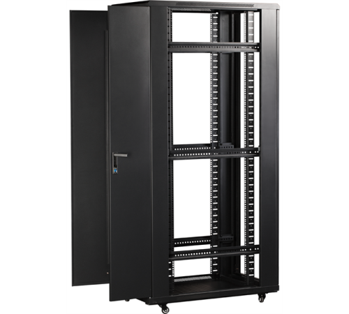 Шкаф коммутационный Lanmaster (TWT-CBB-27U-6X8-P1) 27U 600x800мм пер.дв.перфор. задн.дв.перфор.2-хст. 2 бок.пан. 800кг черный IP20