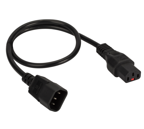 Кабель Lanmaster LAN-PP13L/14-1.0-BK C13-С14 проводник.:3x0.75мм2 1м 220В (упак.:1шт) черный Кабель Lanmaster LAN-PP13L/14-1.0-BK C13-С14 проводник.:3x0.75мм2 1м 220В (упак.:1шт) черный