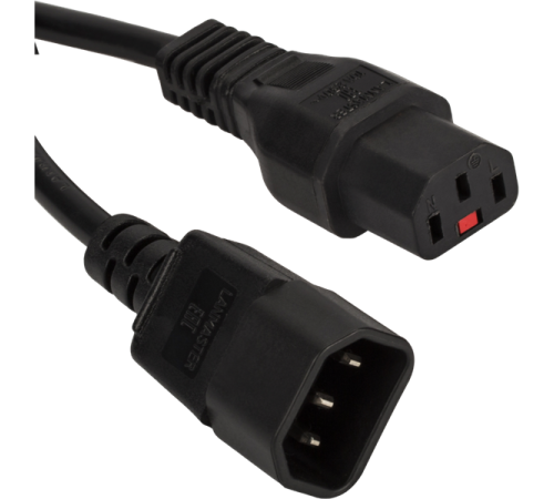Кабель Lanmaster LAN-PP13L/14-1.0-BK C13-С14 проводник.:3x0.75мм2 1м 220В (упак.:1шт) черный Кабель Lanmaster LAN-PP13L/14-1.0-BK C13-С14 проводник.:3x0.75мм2 1м 220В (упак.:1шт) черный