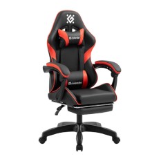 Кресло игровое Defender Serenity Черн/красн,класс 2,PU,подножка