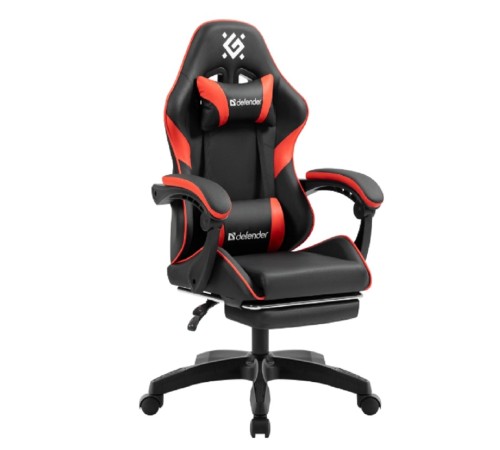 Кресло игровое Defender Serenity Черн/красн,класс 2,PU,подножка