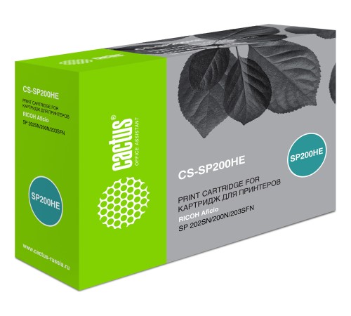 Картридж лазерный Cactus CS-SP200HE 407262 черный (2600стр.) для Ricoh SP 202SN/200N/203SFN