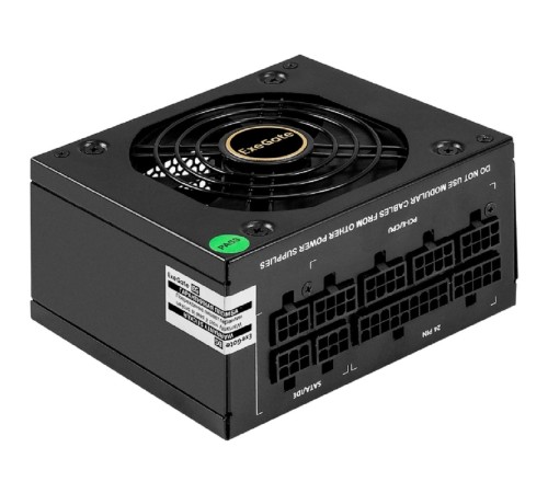 Блок питания 550W ExeGate M550 GOLD (SFX, APFC, КПД 90% (80 PLUS GOLD), 9cm fan, 24pin, (4+4)pin, 2xPCI-E, 6xSATA, 3xIDE, 1xFDD, Full Cable Management, black, ATX adapter, Retail box)