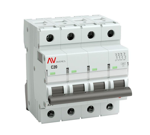 EKF mcb6-4-20C-av Выключатель автоматический AV-6 4P 20A (C) 6kA EKF AVERES EKF mcb6-4-20C-av Выключатель автоматический AV-6 4P 20A (C) 6kA EKF AVERES
