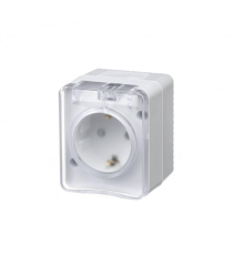 Systeme electric ATN540145 AtlasDesign Profi54 розетка с заземлением со шторками IP54 16А 250B, БЕЛЫЙ, Россия