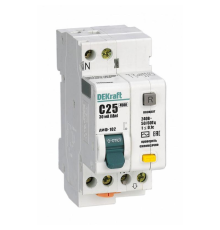 Выключатель автоматический дифференциального тока 2п (1P+N) C 25А 30мА тип AC 4.5кА ДИФ-102 2мод. DE