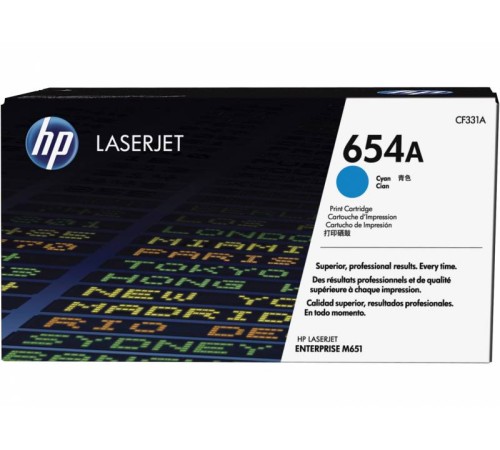 Картридж лазерный HP 654A CF331A голубой (15000стр.) для HP CLJ Ent M651n/M651dn/M651xh/M680dn/M680f Картридж лазерный HP 654A CF331A голубой (15000стр.) для HP CLJ Ent M651n/M651dn/M651xh/M680dn/M680f
