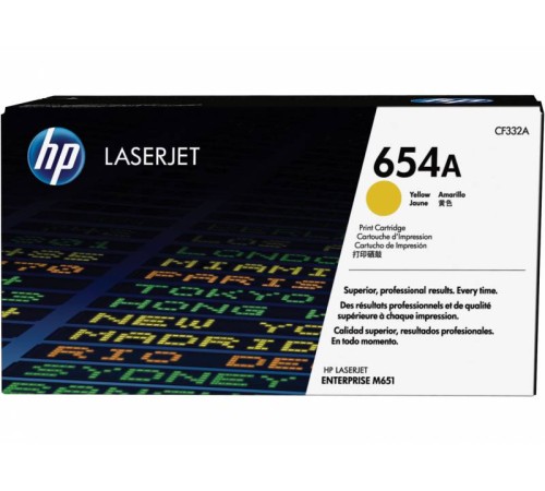 Картридж лазерный HP 654A CF332A желтый (15000стр.) для HP CLJ Ent M651n/M651dn/M651xh/M680dn/M680f Картридж лазерный HP 654A CF332A желтый (15000стр.) для HP CLJ Ent M651n/M651dn/M651xh/M680dn/M680f