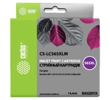 Картридж струйный Cactus CS-LC565XLM пурпурный (14.4мл) для Brother MFC-J2510