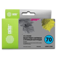 Картридж струйный Cactus CS-C9390 №70 светло-голубой (130мл) для HP DJ Z3100