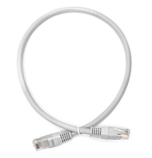 Патч-корд Lanmaster UTP TWT-45-45-0.5/6-GY вилка RJ-45-вилка RJ-45 кат.6 0.5м серый ПВХ