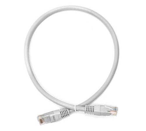 Патч-корд Lanmaster UTP TWT-45-45-0.5/6-GY вилка RJ-45-вилка RJ-45 кат.6 0.5м серый ПВХ